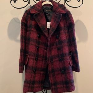NWT Coach Plaid•Long•Peacoat